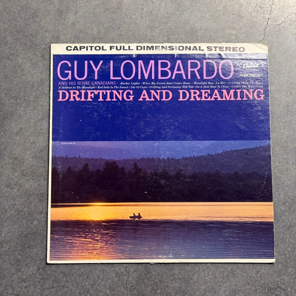 Guy Lombardo Drifting and Dreaming Vinyl LP Capitol ST 1593 Stereo Rainbow Label